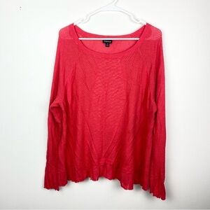 Torried | Red Long Sleeve Lightweight Sweater